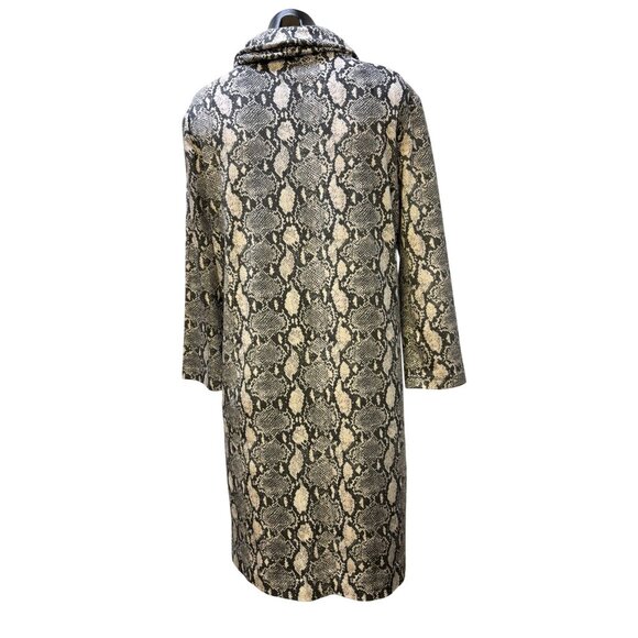 NWT Tyler Boe Snake Print Dress Gray Cowl Neck M - Picture 2 of 8